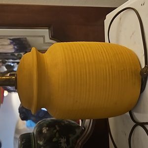 COPY - Italy marked " handmade pottery lamp and eyelet handcrafted shade 1940s …